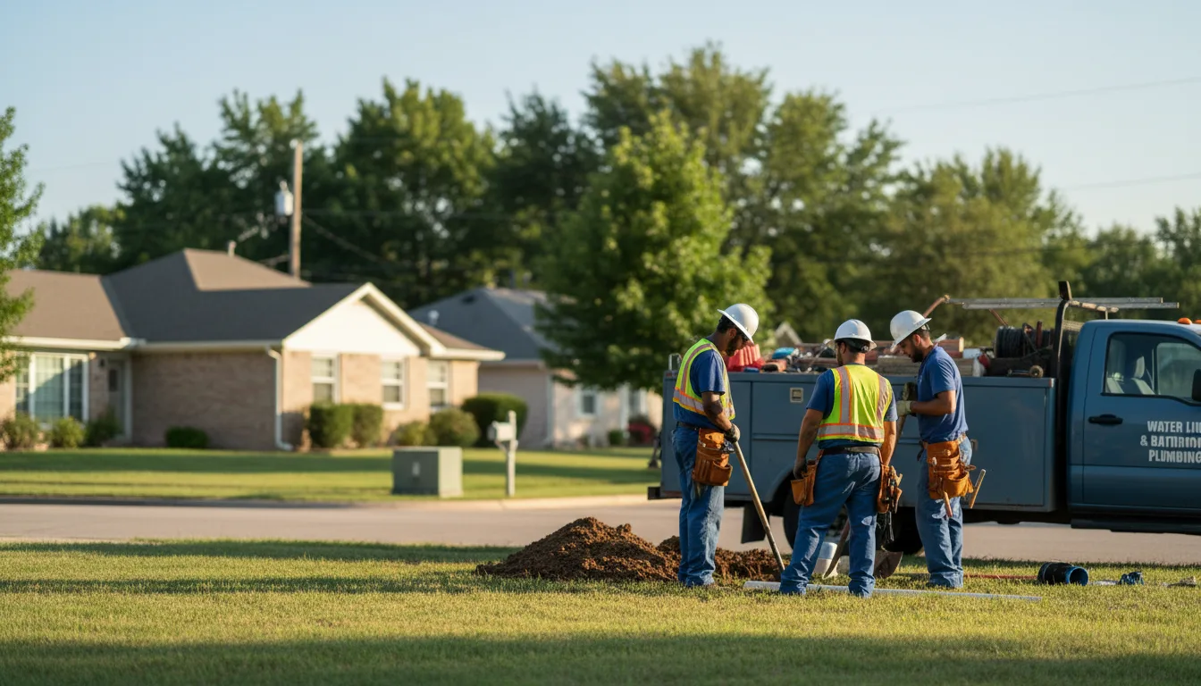 Residential water line and bathroom plumbing service in Hewett, WV